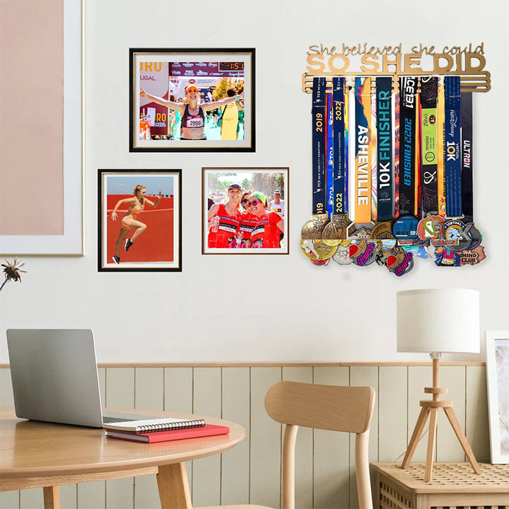BowLift | Metal Letter Hooks - "She believed she could, so she did"