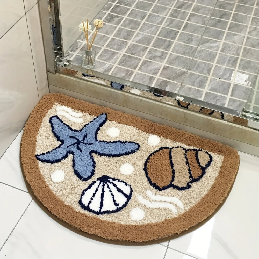 BowLift | Fluffy Semicircle Non-Slip Bath Mat