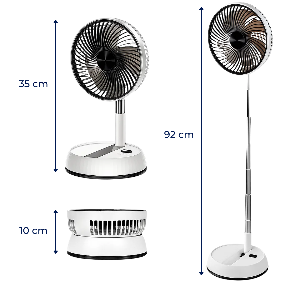 Quiet Portable Cooling – Lightweight Foldable Design – Remote-Control Home & Outdoor Use Bowlift