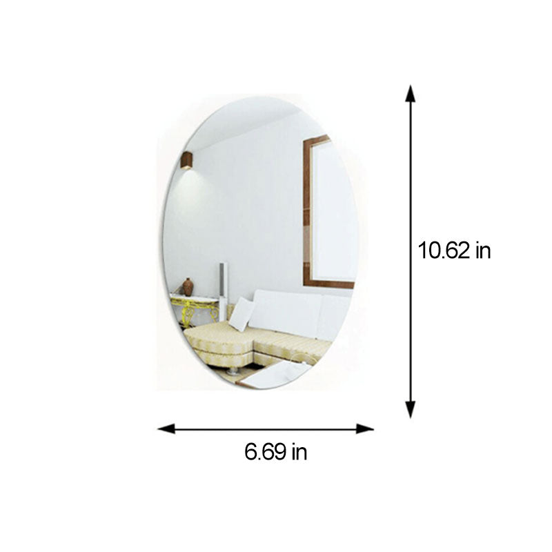 Oval Rectangle Mirror Sticker | Bowlift