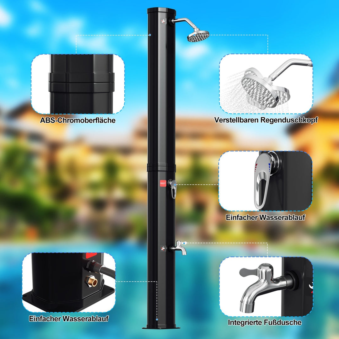 Solar shower 35L garden shower incl. protective cover | Bowlift