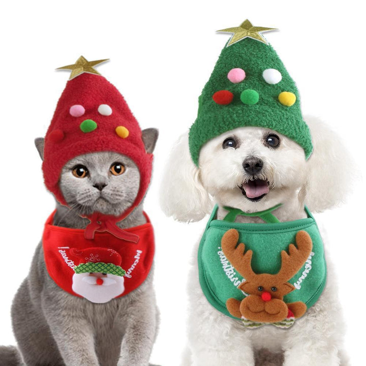 BowLift | Christmas Pet Hat with Fluff and Golden Edge