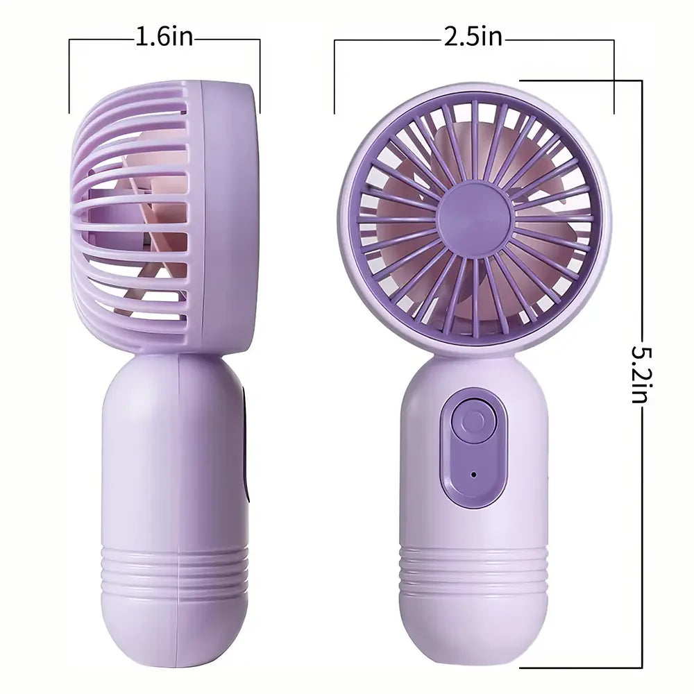 USB Rechargeable Mini Portable Fan With 3 Speeds | Bowlift