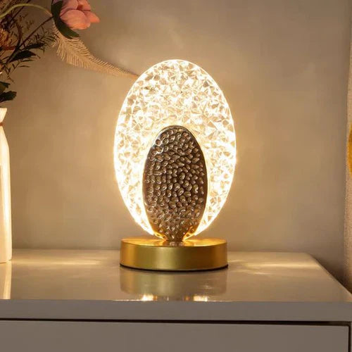 BowLift | Plumalux Table Lamp Peacock Design | Cordless & USB rechargeable | Dimmable LED light | 22×13.5 cm | ABS housing