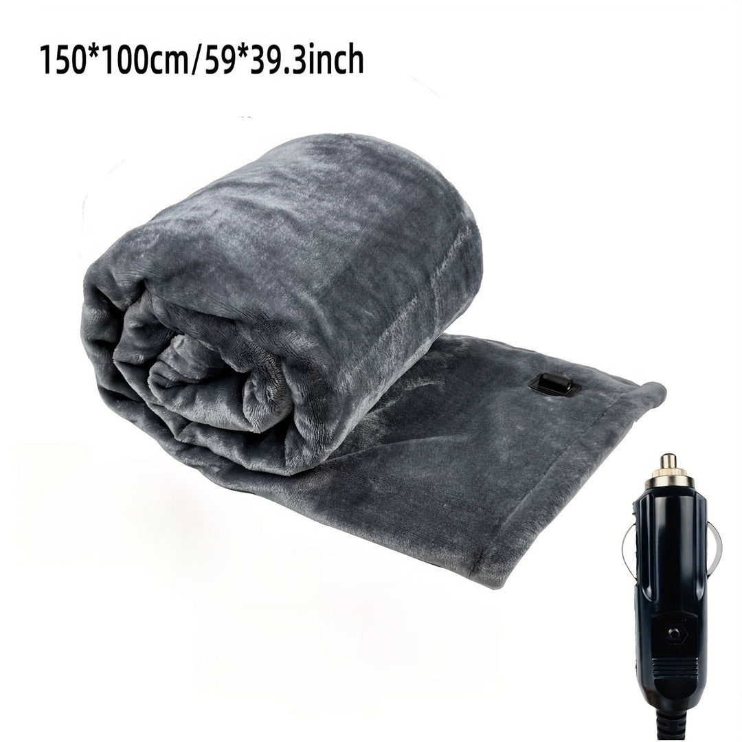 12V Heated Car Bowliftanket - Soft Flannel Bowliftanket with Overheat Protection for Car and Camping | Bowlift