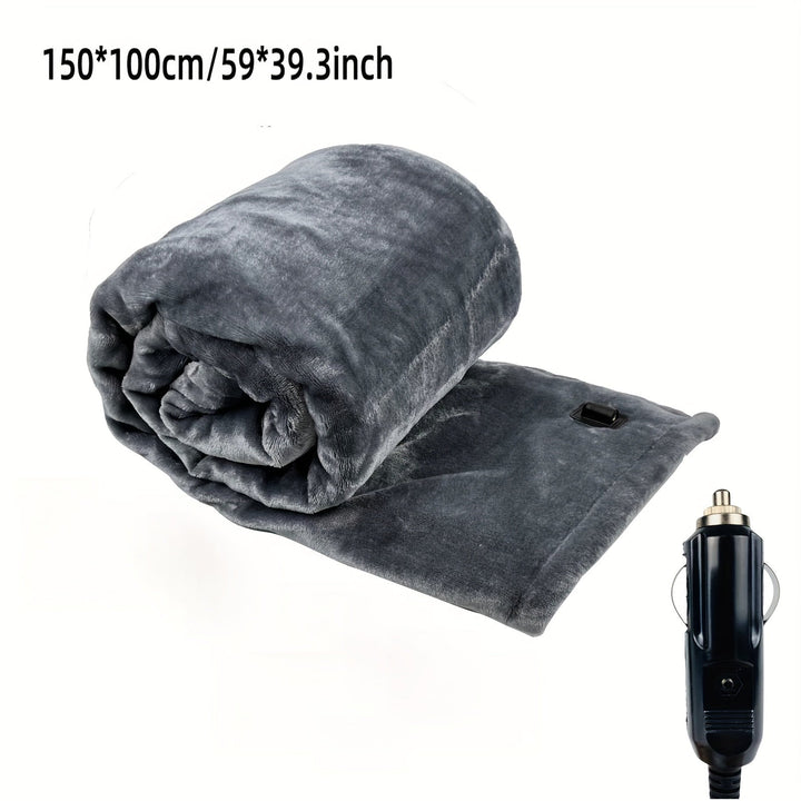 12V Heated Car Bowliftanket - Soft Flannel Bowliftanket with Overheat Protection for Car and Camping | Bowlift