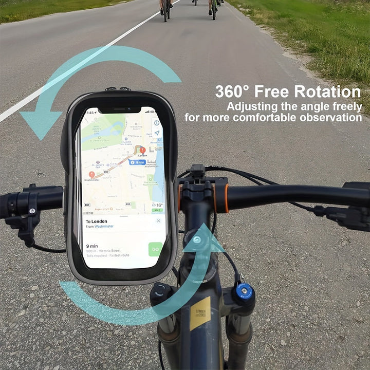 Waterproof Phone Holder for Bicycle and Motorcycle – 360° Rotatable and Suitable for 4.5–6.4 Inches | Bowlift