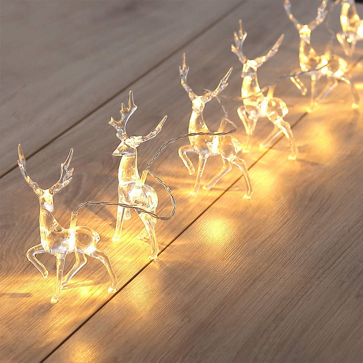 BowLift | ReindeerGlow - 1.5M LED Christmas reindeer string lights for festive cheer