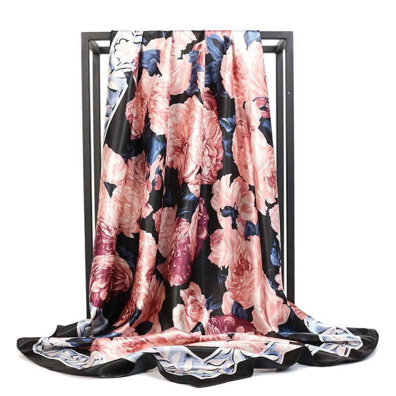 BowLift | Large square scarf Simulation silk scarf All-match scarf Scarf