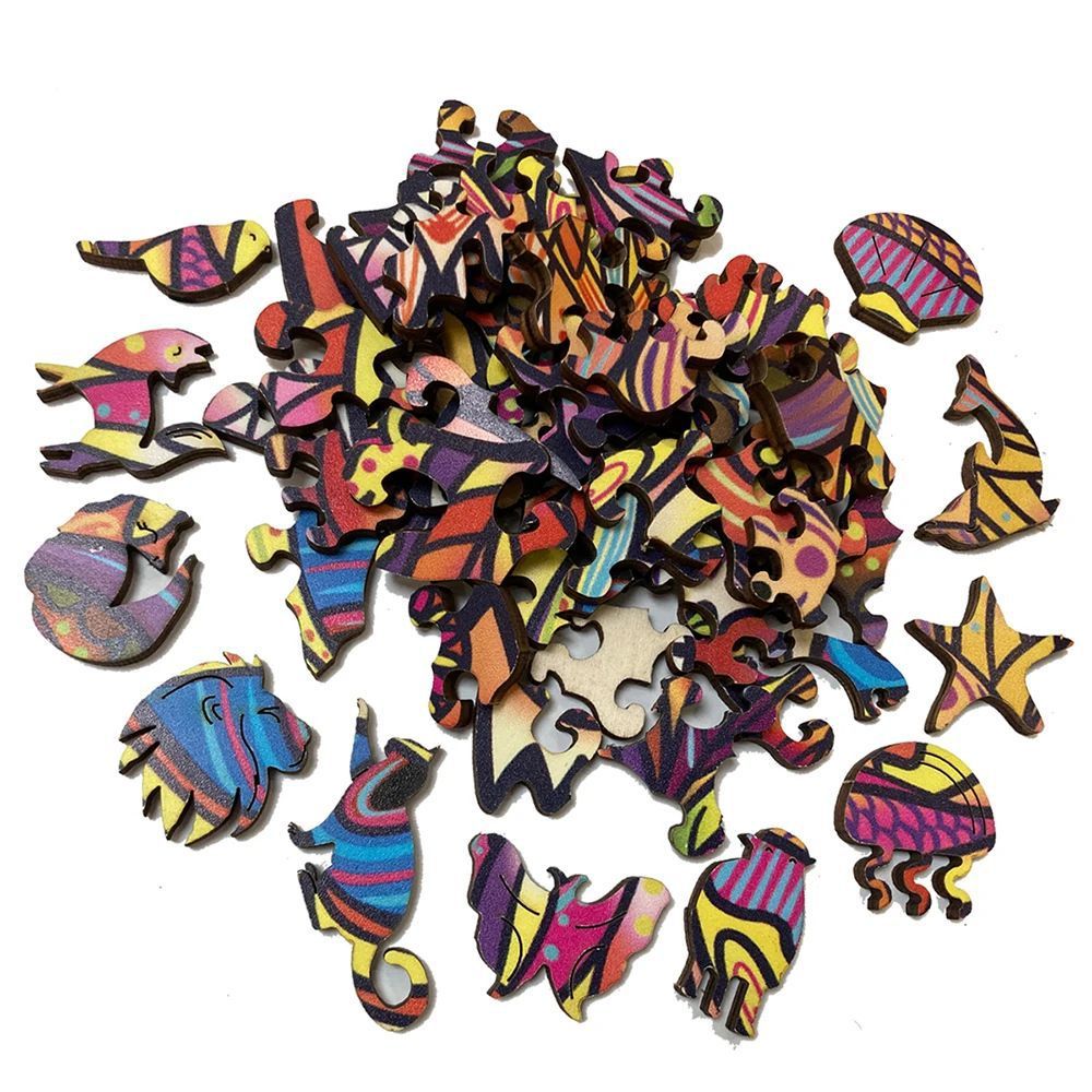 WoodenPuzzle – Wood art with Floating Hummingbird Bowlift