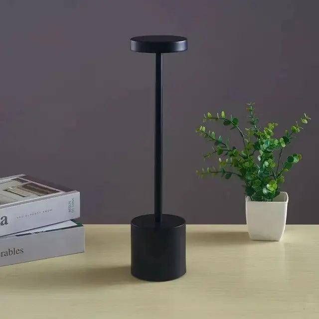 NoirElegance - Modern Black LED Table Lamp Bowlift