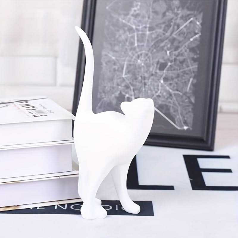 BowLift | Modern Resin Cat Figurine – Nordic Style Decor