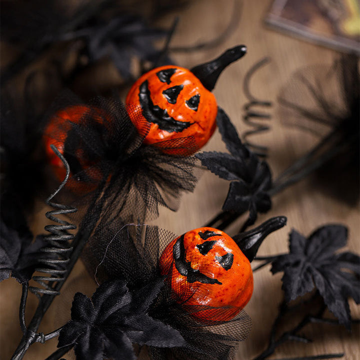 BowLift | Halloween Decoration – Black Pumpkin Branch Ornament
