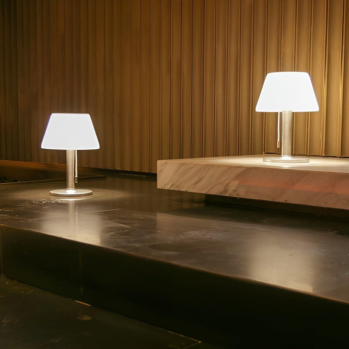 Elegant solid table lamp for outdoor charm Bowlift