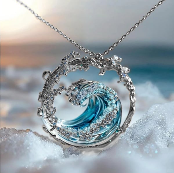 OceanSpirit Necklace - Elegant Maritime Necklace in Gold/Silver Bowlift