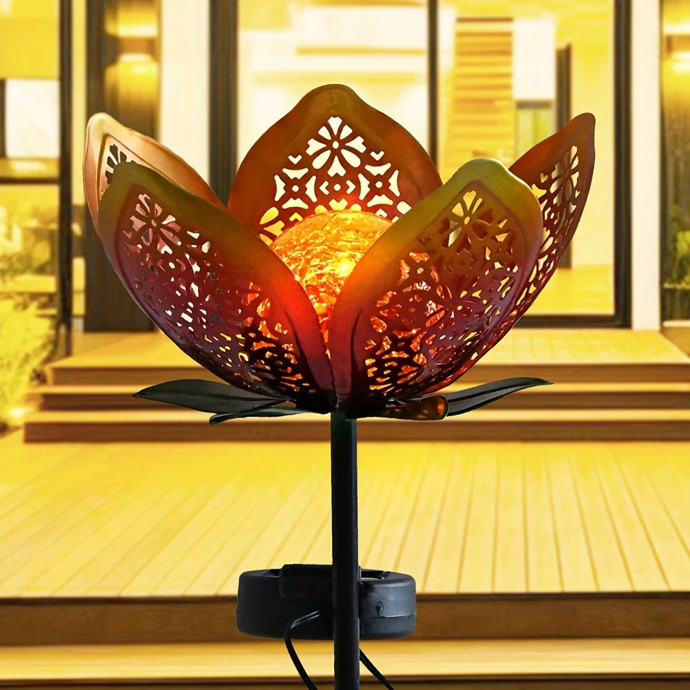 BowLift | Solar Garden Light Lotus Flower – Decorative LED Outdoor Lighting for Garden and Yard