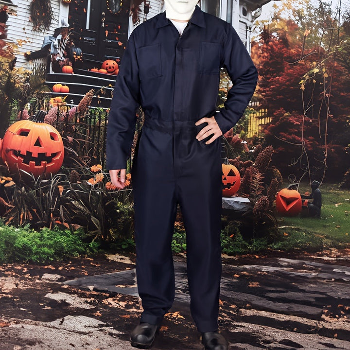 BowLift | Men’s Scary Halloween Costume Jumpsuit | Masked Long Sleeve