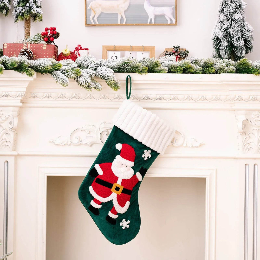 BowLift | Christmas Decorations Gold Velvet Patch Christmas Stockings