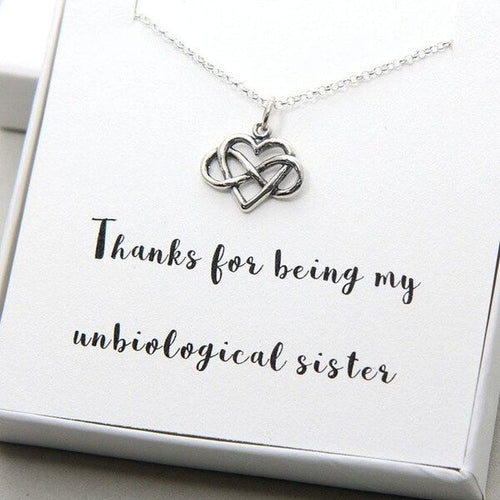 BowLift | Love Bow Non-biological Sister Necklace Best Friend Necklace