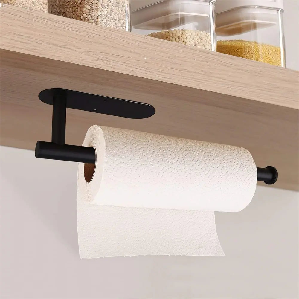 BowLift | 2-piece set wall-mounted paper roll holder – no drilling, space-saving & modern!