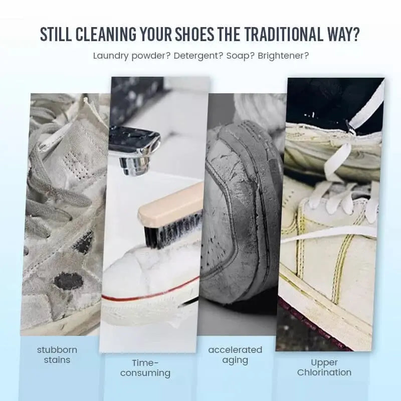 BowLift | 2-piece set white shoe cleaning cream – gentle stain remover for brilliantly clean shoes!