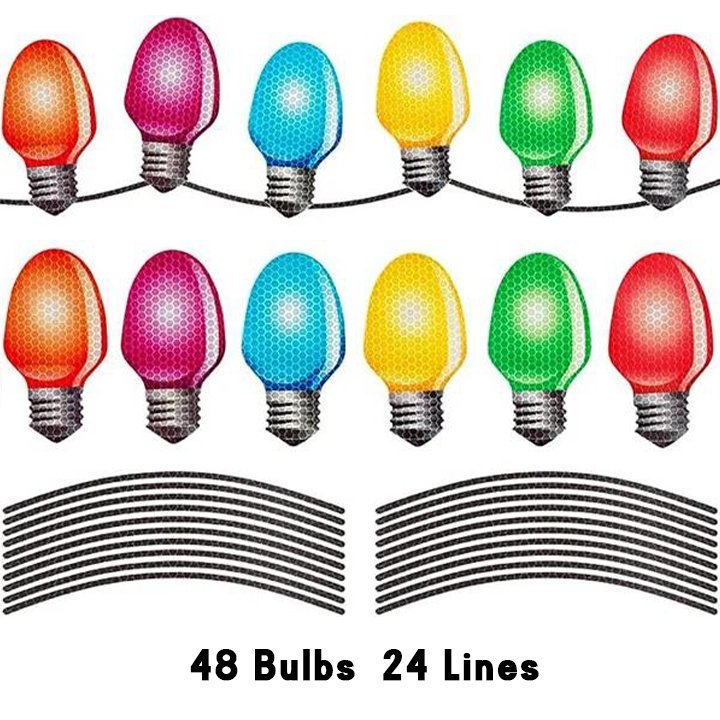 BowLift | Christmas Magnet Decor | Reflective Light Bulb Magnets | For Car, Refrigerator & Metal Surfaces