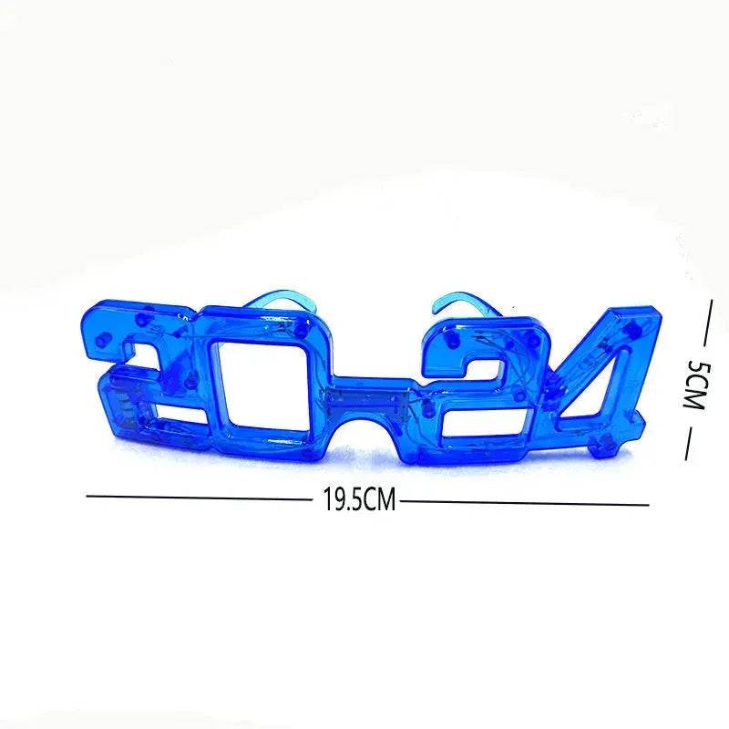 BowLift | LED Glowing New Year Glasses 2025 Glitter Glasses For Party Evening Decoration