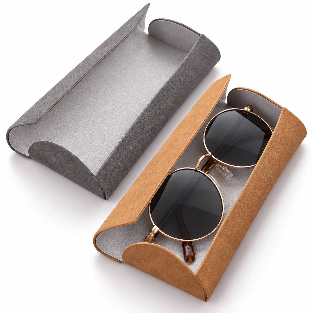 Suede Hard-Shell Foldable Glasses Case Bowlift