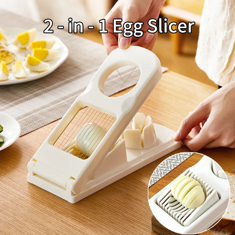 2in1 Egg Slicer Multifunctional Stainless Steel Slice Dice Kitchen Tool | Bowlift
