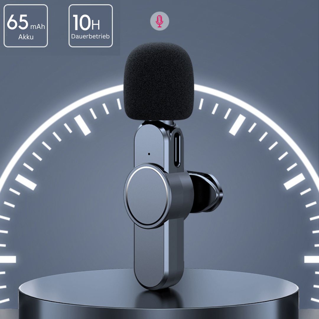 BowLift | Wireless Mini Microphone for Smartphone – Lavalier Mic with Noise Reduction & 10h Battery