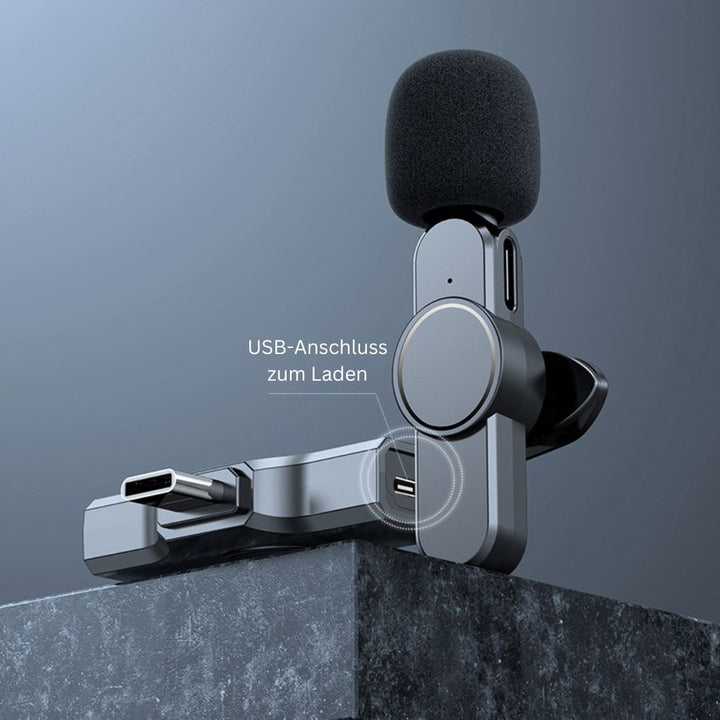 BowLift | Wireless Mini Microphone for Smartphone – Lavalier Mic with Noise Reduction & 10h Battery