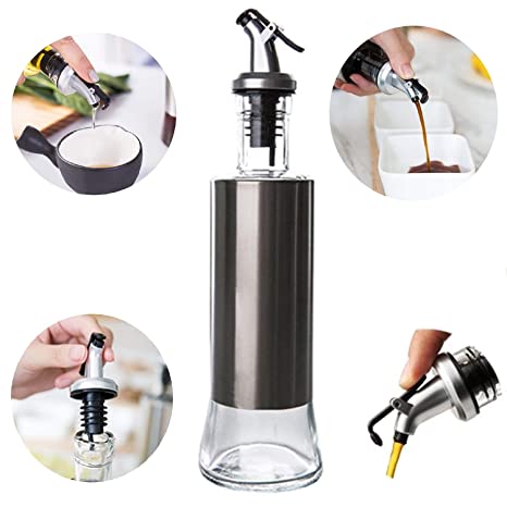 Oil And Vinegar Bottle 300 ML Steel Glass Bowlift