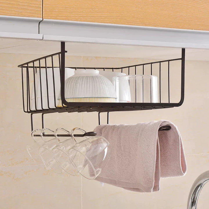 Under Shelf Storage Cabinet Basket Bowlift