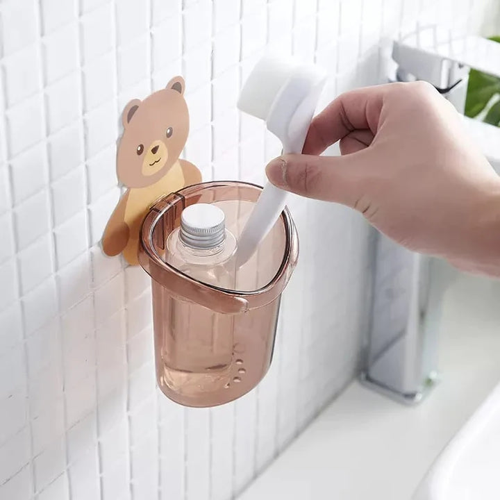 Bear Toothbrush Holder Cup Wall Mounted Bowlift
