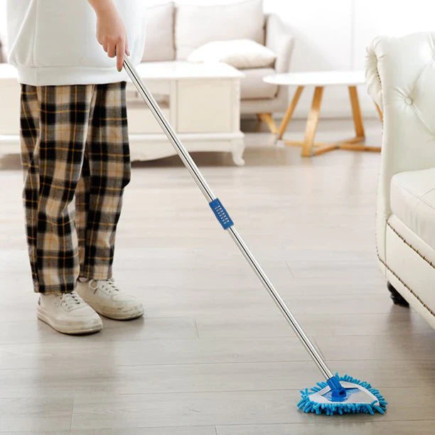 180 Degree Rotatable Adjustable Microfiber Telescopic Triangle Mop, Bowlift
