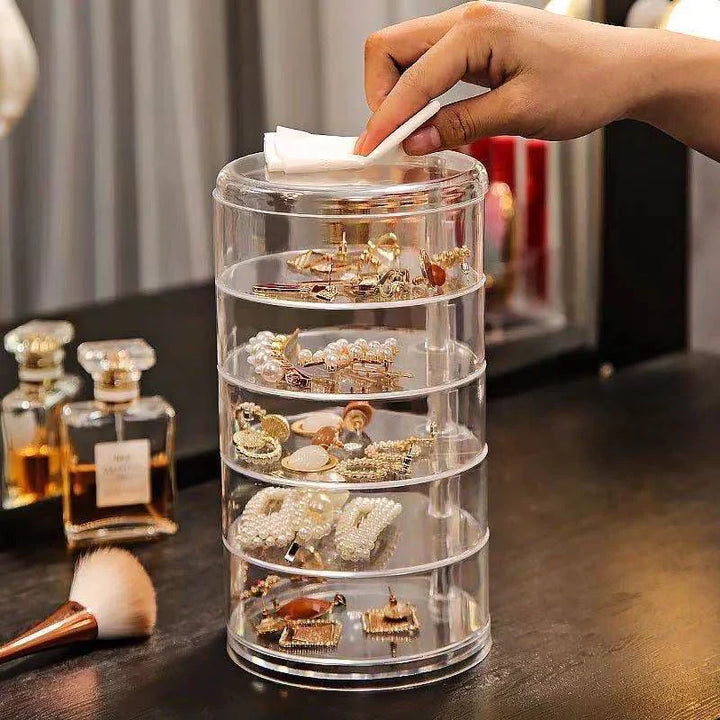 Rotatable Jewelry Storage Box Bowlift
