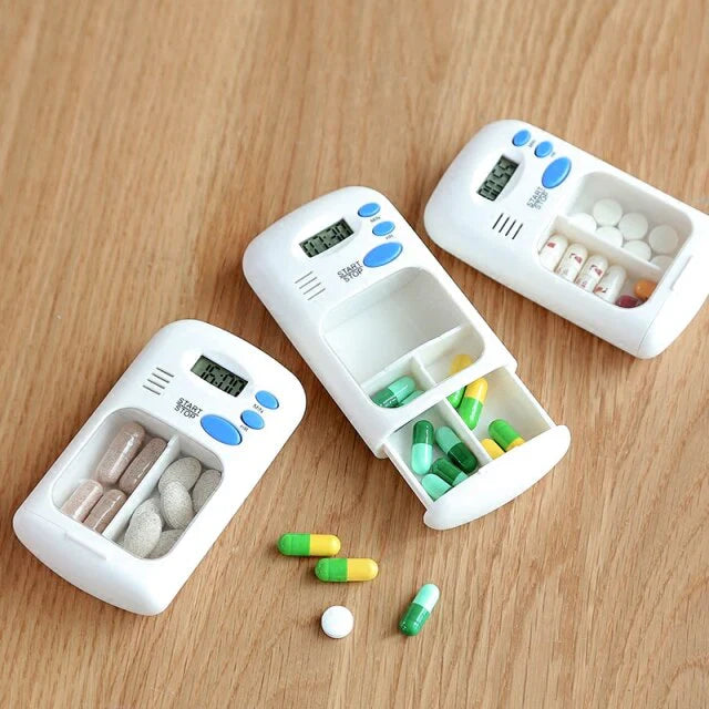 Pills Storage Case With Alarm Timer Clock Bowlift