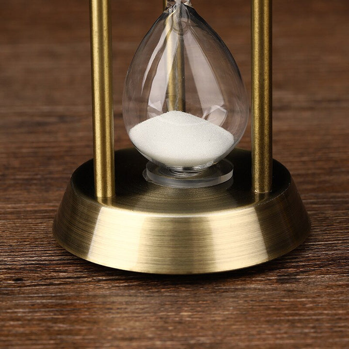BowLift | 3/5/10 Minutes Retro Metal Craft Hourglass Pendulum Home Office Desktop Arrangement Ornament Sand Timer Sand Glass Decoration