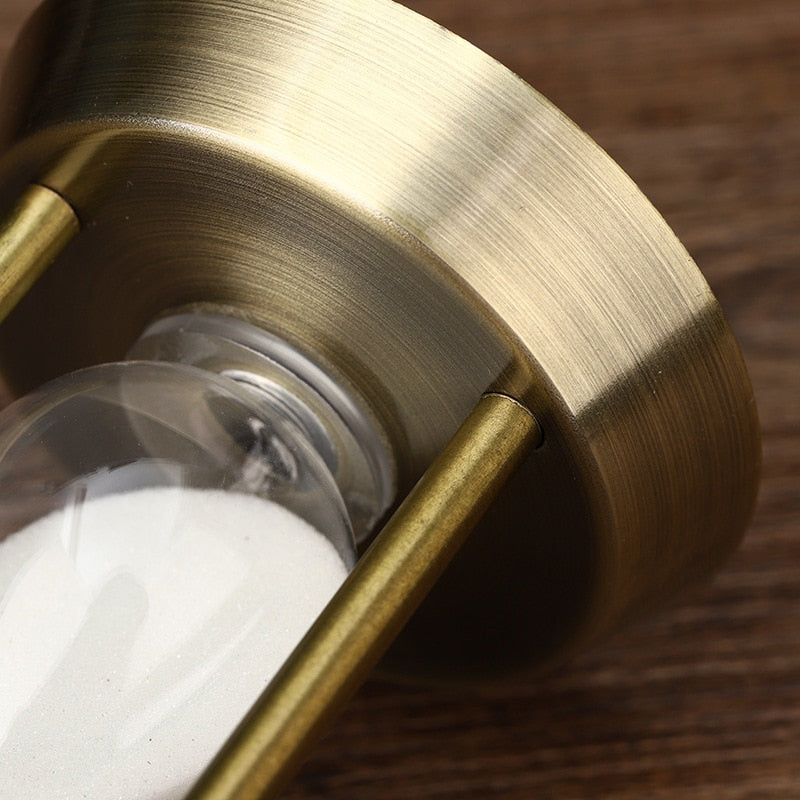 BowLift | 3/5/10 Minutes Retro Metal Craft Hourglass Pendulum Home Office Desktop Arrangement Ornament Sand Timer Sand Glass Decoration