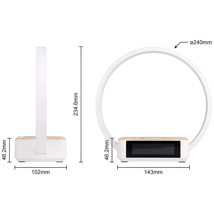 BowLift | Modern Table Lamp with Wireless Charger and Alarm Function
