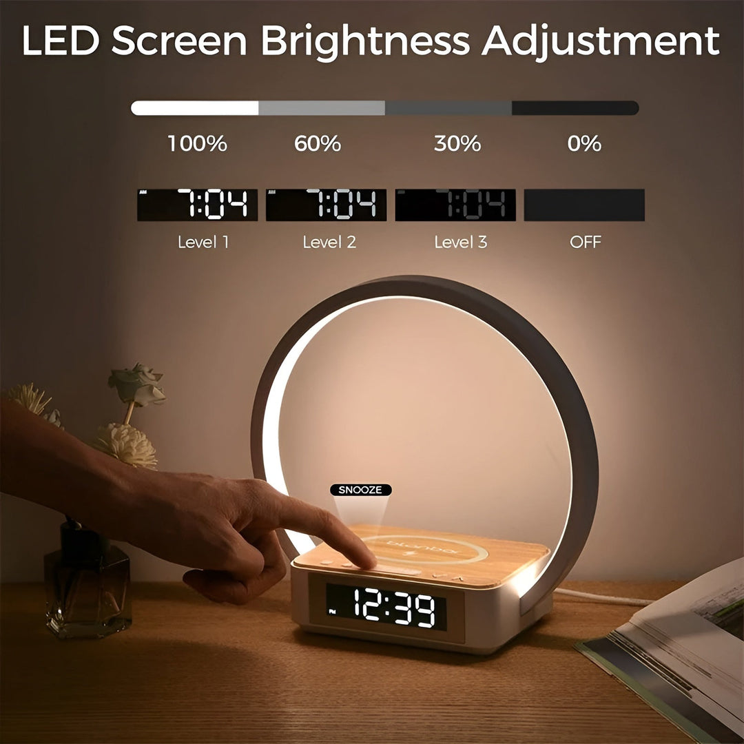 BowLift | Modern Table Lamp with Wireless Charger and Alarm Function