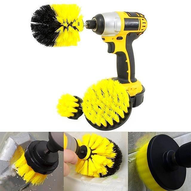 BowLift | 3Pcs Power Scrubber Brush Drill Attachable Set