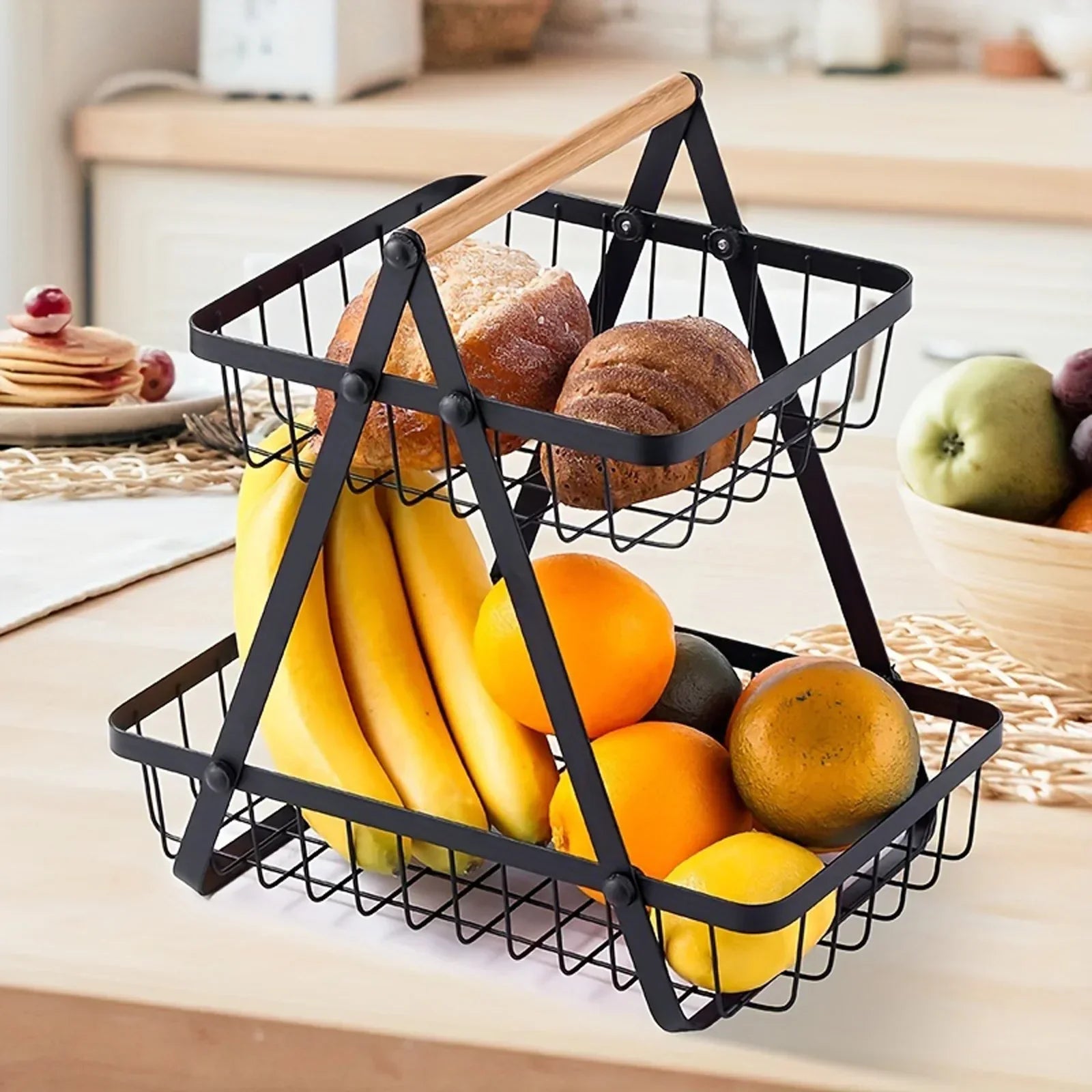 BowLift | 3-Tier Fruit Basket Stand – Space-Saving Kitchen Storage