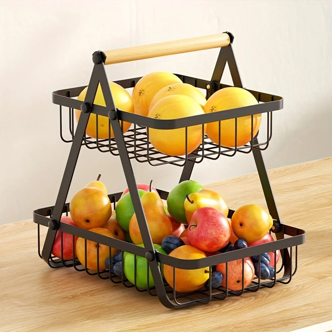 BowLift | Kitchen Storage Metal Fruit Basket Stand