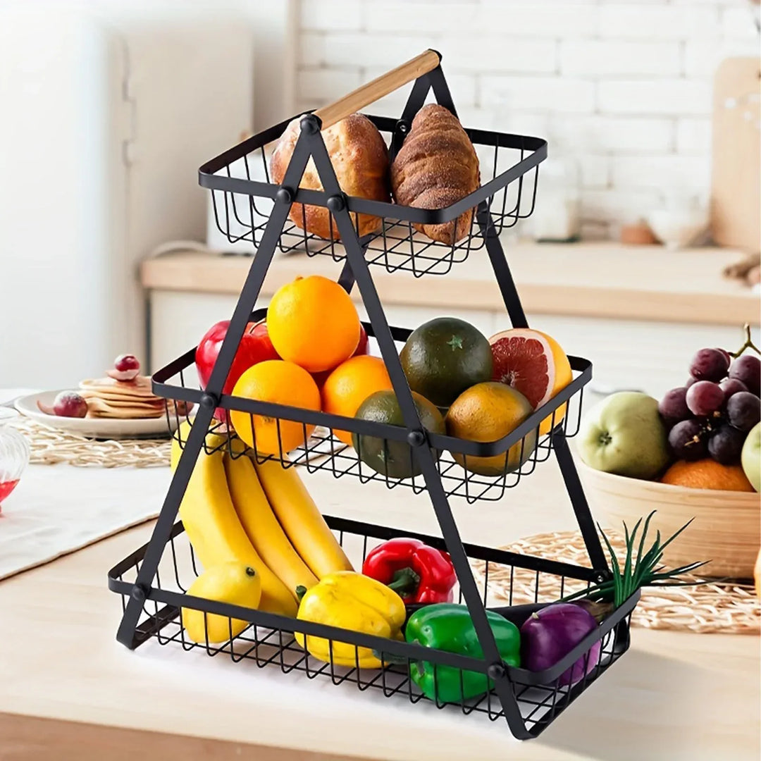 BowLift | Kitchen Storage Metal Fruit Basket Stand
