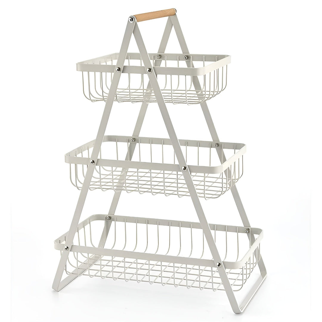 3-tiered fruit basket made of metal – space-saving and decorative | Ideal for kitchen & dining taBowlifte | Bowlift