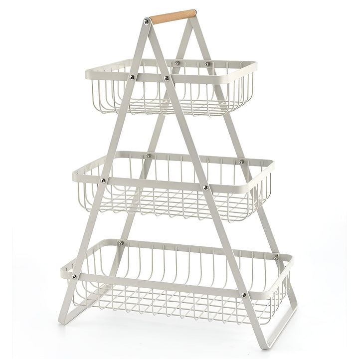 3-tiered fruit basket made of metal – space-saving and decorative | Ideal for kitchen & dining taBowlifte | Bowlift