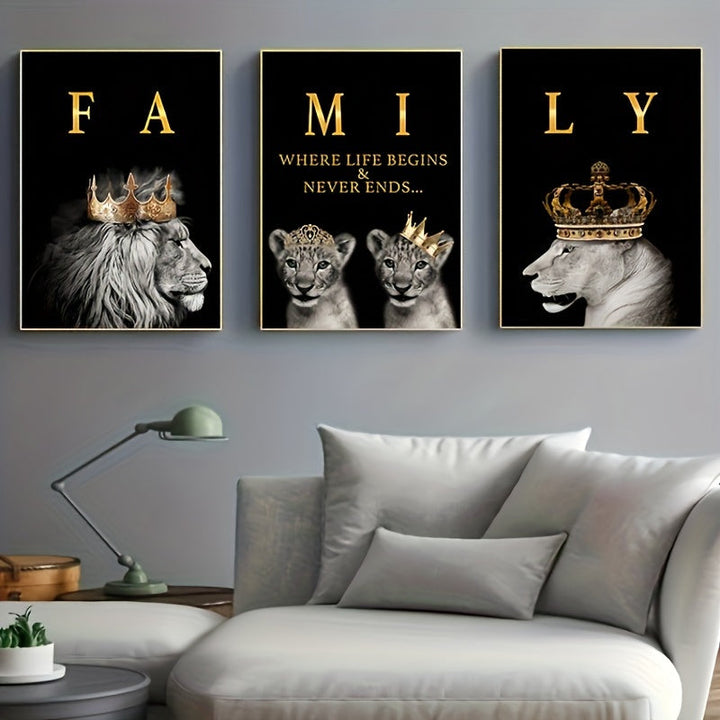 BowLift | SavannaMajesty - Lion Family Artwork Set