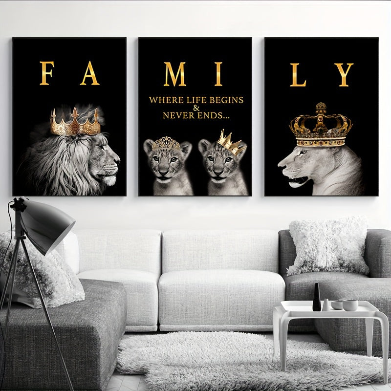BowLift | SavannaMajesty - Lion Family Artwork Set