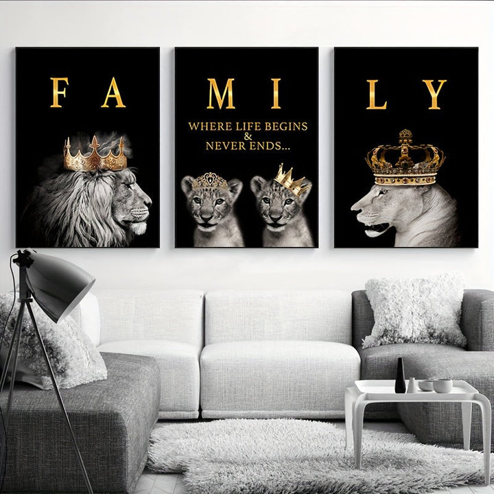 BowLift | SavannaMajesty - Lion Family Artwork Set